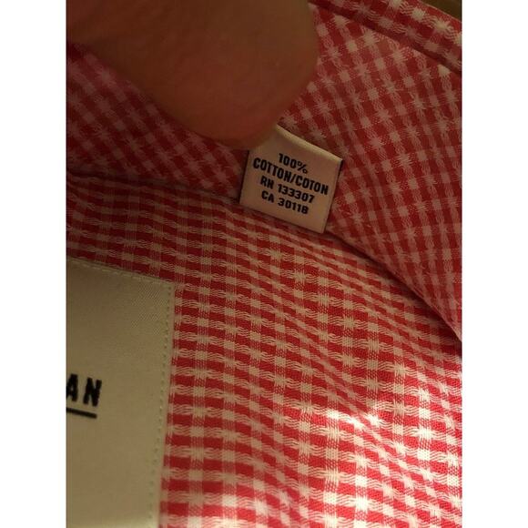 Ben Sherman Tailoring Office Stretch Collar 17 14 - 15 Coral Button Up Shirt - Picture 10 of 10